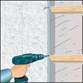 Монтаж пластиковых панелей шурупами на деревянный брус